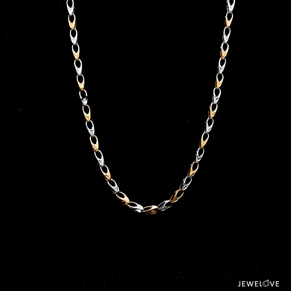 2.5mm Japanese Platinum Rose Gold Chain for Men JL PT CH 658R