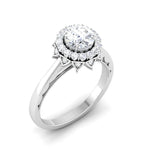 Load image into Gallery viewer, 0.50 cts. Solitaire Designer Platinum Double Halo Diamond Engagement Ring JL PT 6603   Jewelove.US
