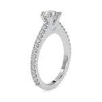 Load image into Gallery viewer, 70-Pointer Lab Grown Solitaire Platinum Diamond Shank Engagement Ring JL PT LG G 0028-A
