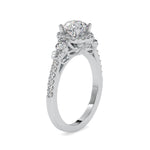 Load image into Gallery viewer, 50-Pointer Lag Grown Solitaire Accent Diamond Shank Platinum Ring JL PT LG G 0048
