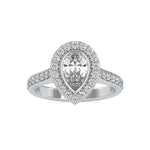 Load image into Gallery viewer, 50-Pointer Solitaire Halo Diamond Shank Platinum Engagement Ring JL PT 0055-A   Jewelove.US
