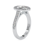 Load image into Gallery viewer, 50-Pointer Solitaire Halo Diamond Shank Platinum Engagement Ring JL PT 0055-A   Jewelove.US
