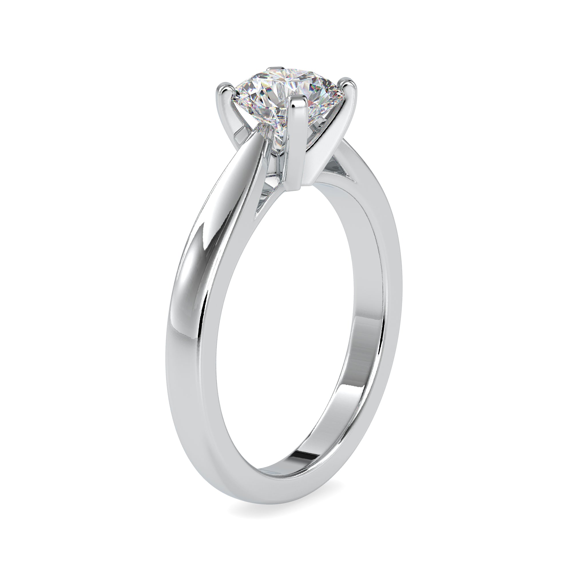 50-Pointer Lab Grown Solitaire Platinum Engagement Ring JL PT LG G 0056