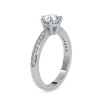 Load image into Gallery viewer, 2-Carat Lab Grown Solitaire Platinum Diamond Shank Engagement Ring JL PT LG G 0063-D
