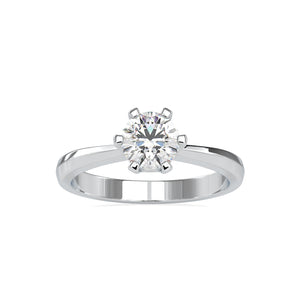 2-Carat Lab Grown Solitaire 6 Prong Platinum Engagement Ring JL PT LG G 0064-D