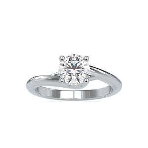 2-Carat Lab Grown Solitaire Platinum Engagement Ring JL PT LG G 0072-D