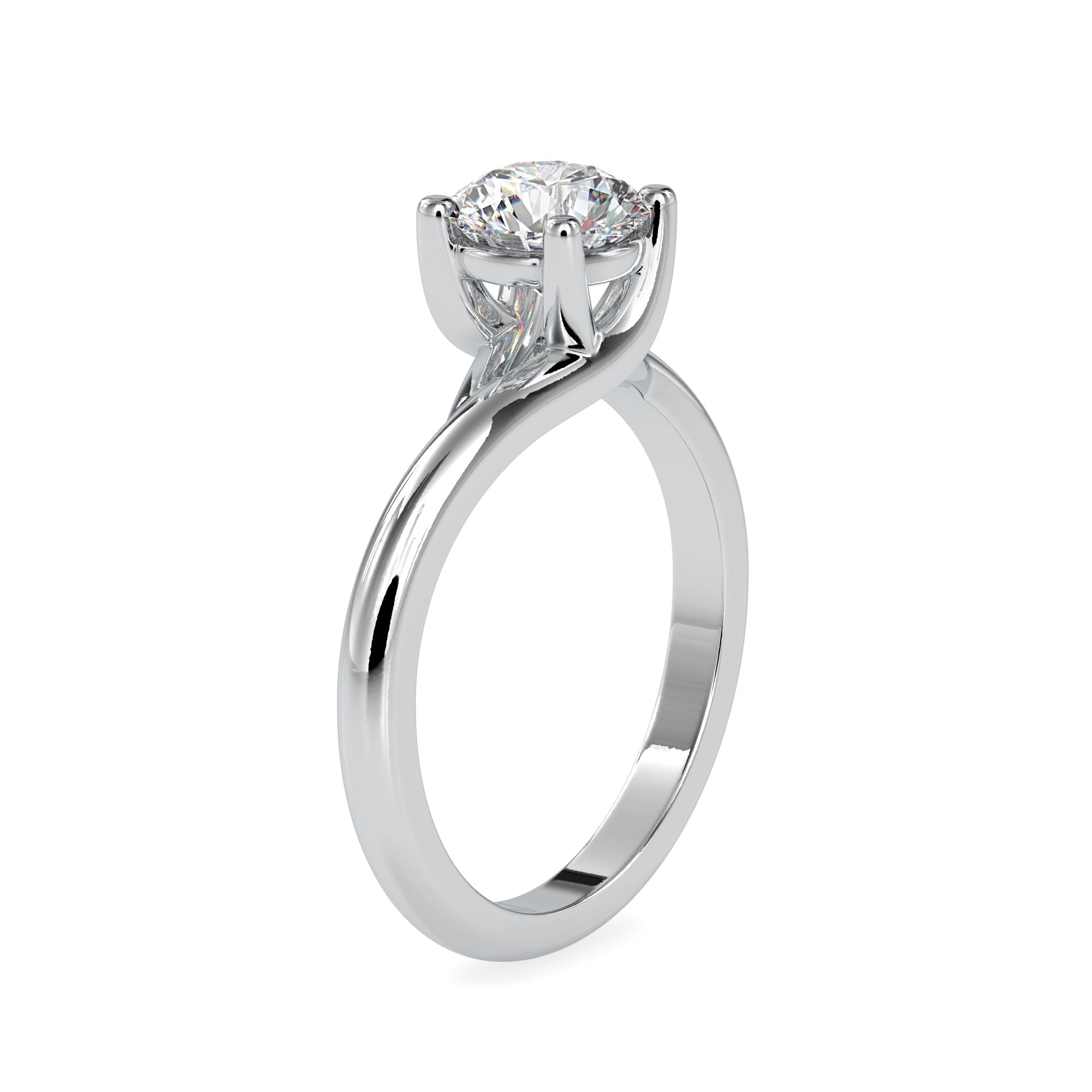 2-Carat Lab Grown Solitaire Platinum Engagement Ring JL PT LG G 0072-D