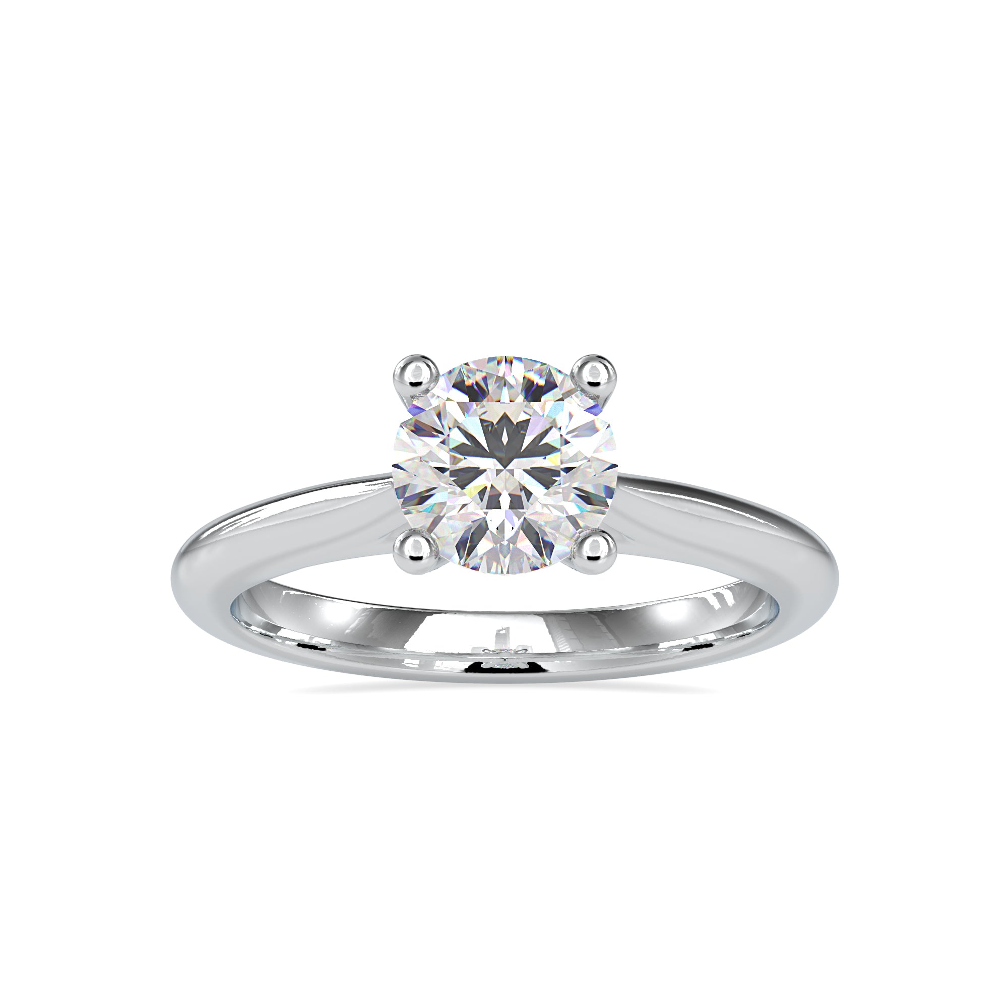 1-Carat Lab Grown Solitaire Platinum Diamond Engagement Ring JL PT LG G 0095-B