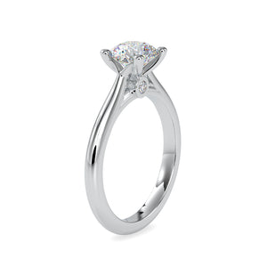 1.50-Carat Lab Grown Solitaire Platinum Diamond Engagement Ring JL PT LG G 0095-C