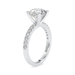 Load image into Gallery viewer, 1-Carat Solitaire Platinum Diamond Shank Engagement Ring JL PT 0114-C
