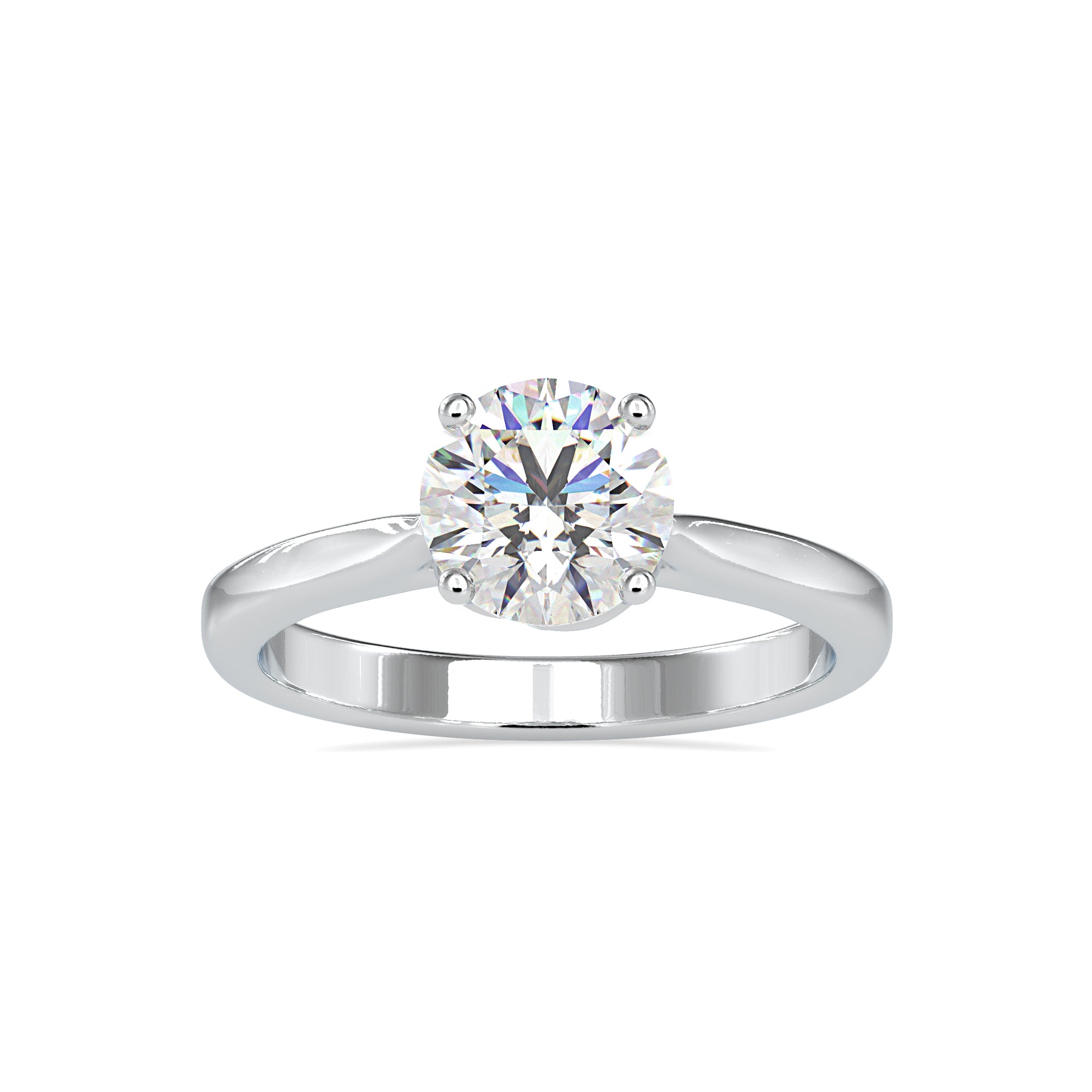 2-Carat Lab Grown Solitaire Platinum Engagement Ring JL PT LG G 0132-D