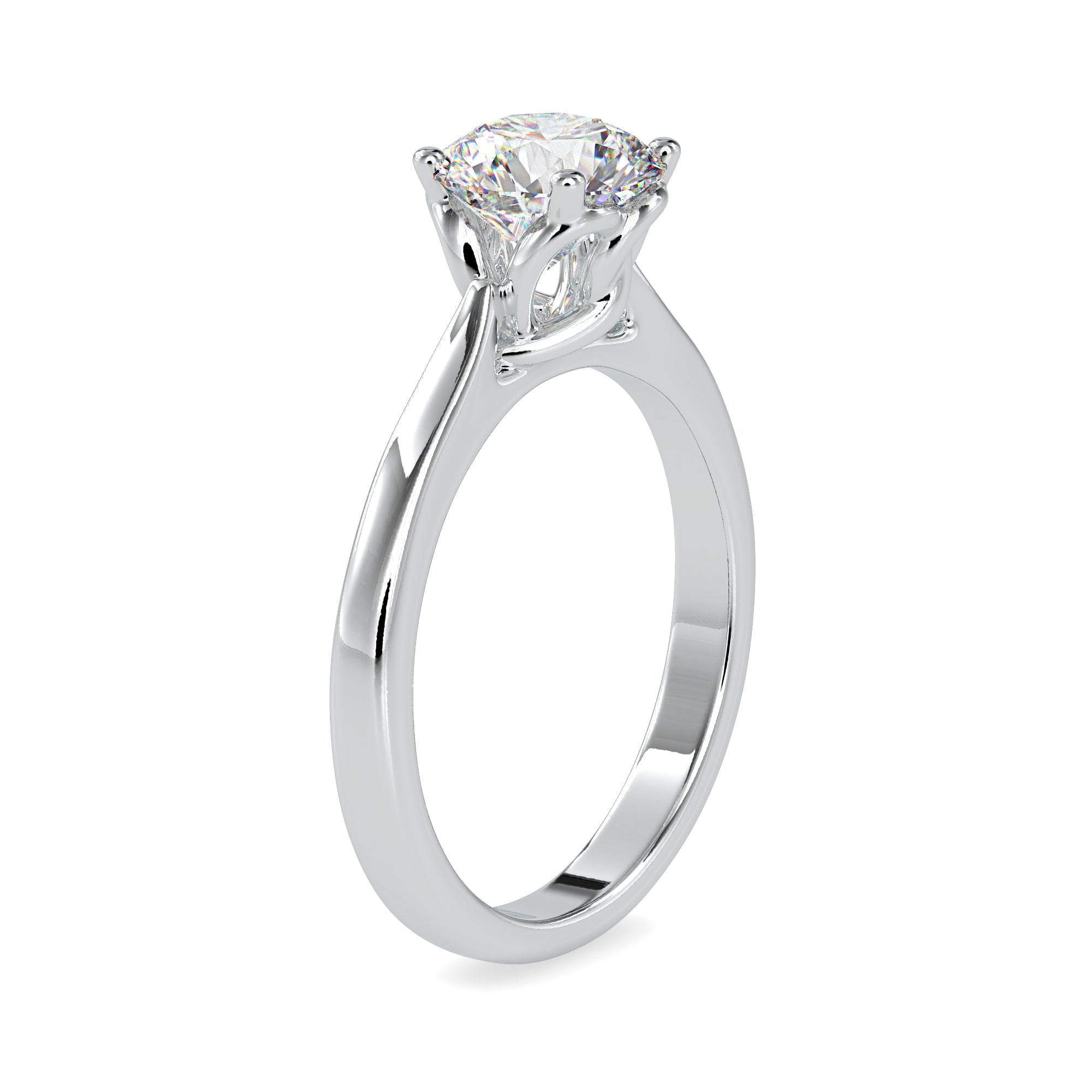 2-Carat Lab Grown Solitaire Platinum Engagement Ring JL PT LG G 0132-D