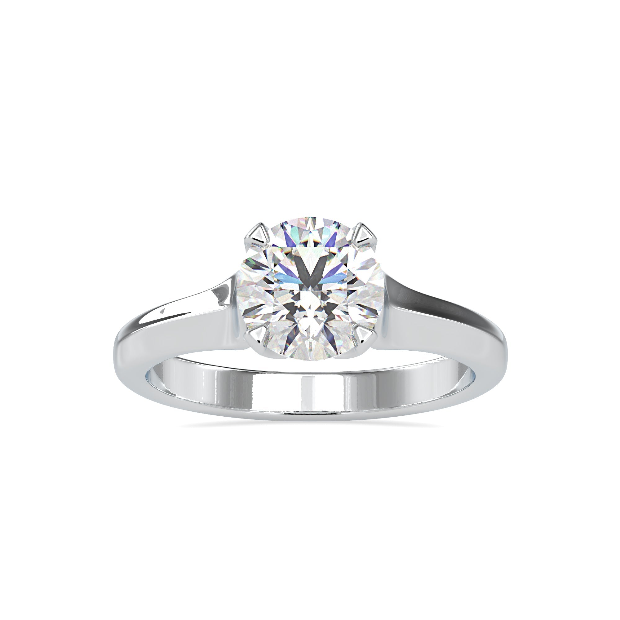 2-Carat Lab Grown Solitaire Platinum Engagement Ring JL PT LG G 0133-D