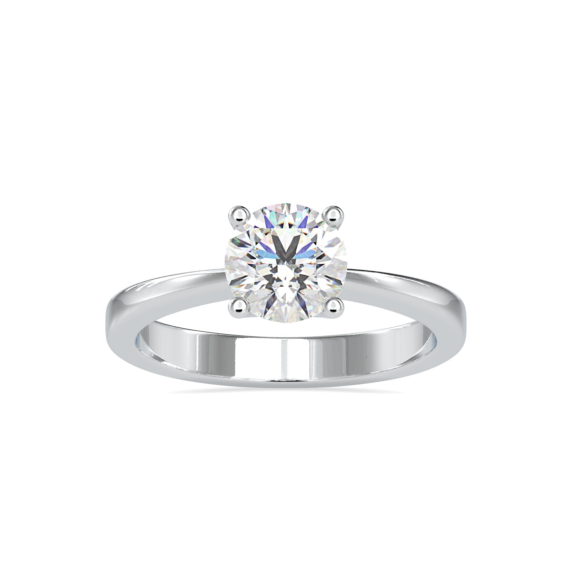 1-Carat Lab Grown Solitaire Platinum Engagement Ring JL PT LG G 0142-B