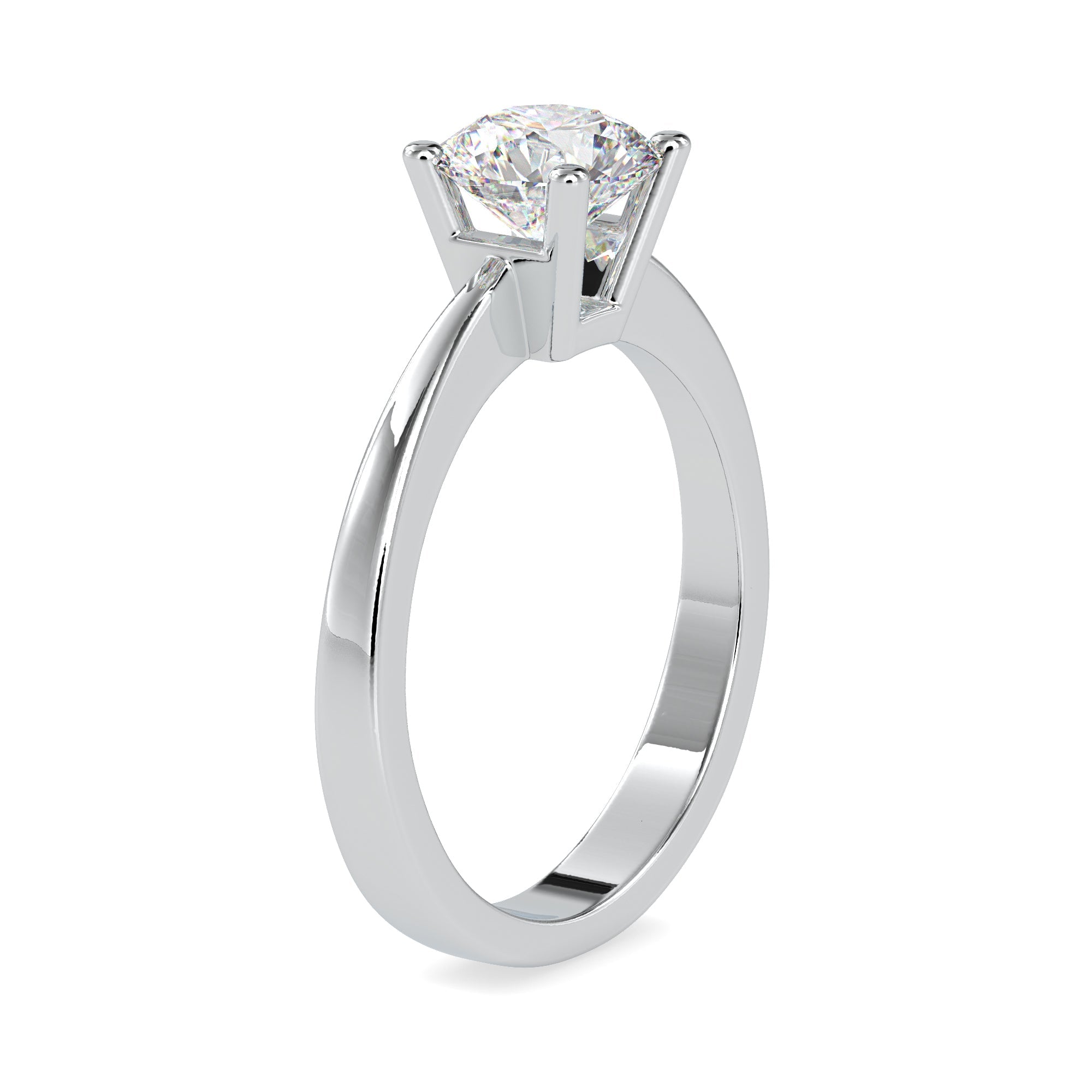 70-Pointer Lab Grown Solitaire Platinum Engagement Ring JL PT LG G 0142-A