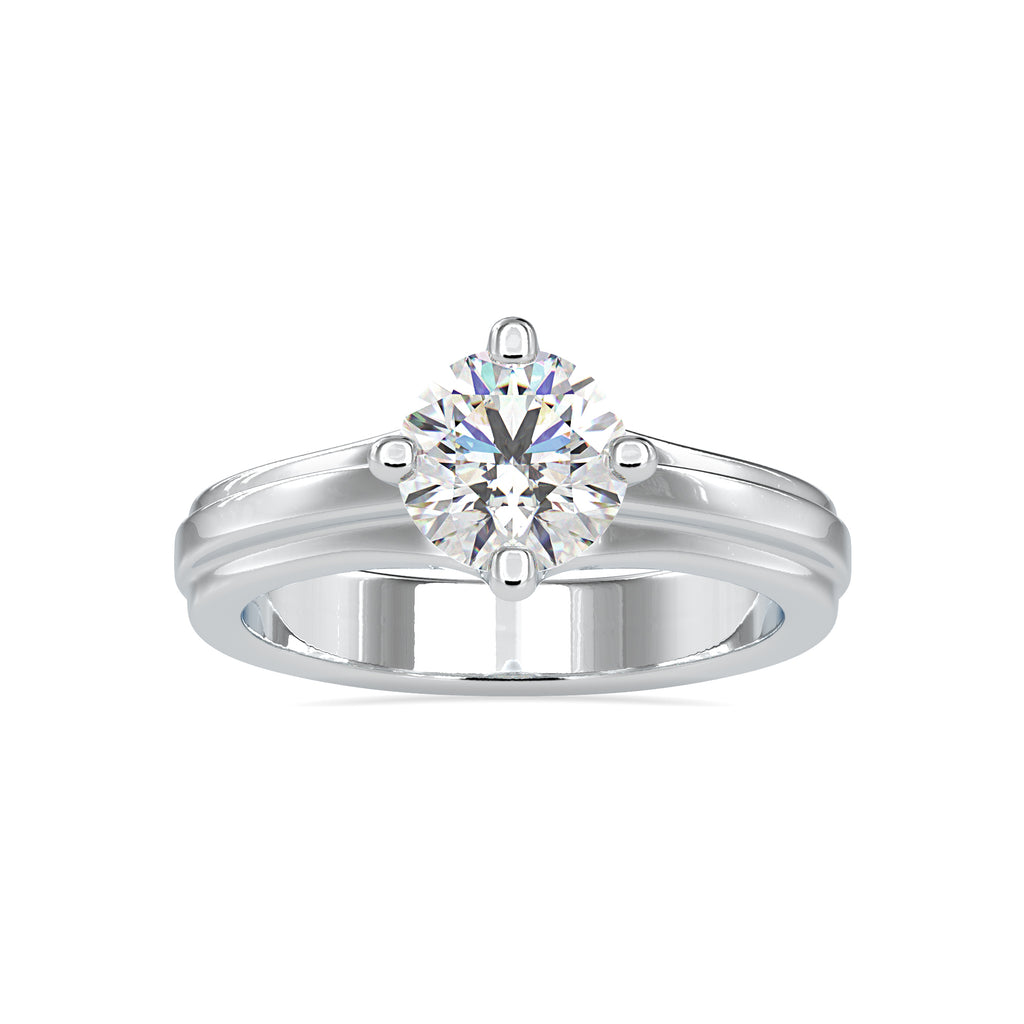 50-Pointer Solitaire Platinum Engagement Ring JL PT 0145-A   Jewelove.US