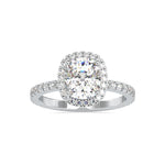 Load image into Gallery viewer, 70-Pointer Solitaire Halo Diamond Shank Platinum Ring JL PT 0162-B   Jewelove.US
