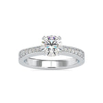 Load image into Gallery viewer, 1.50-Carat Lab Grown Solitaire Platinum Diamond Shank Ring JL PT LG G 0166-C
