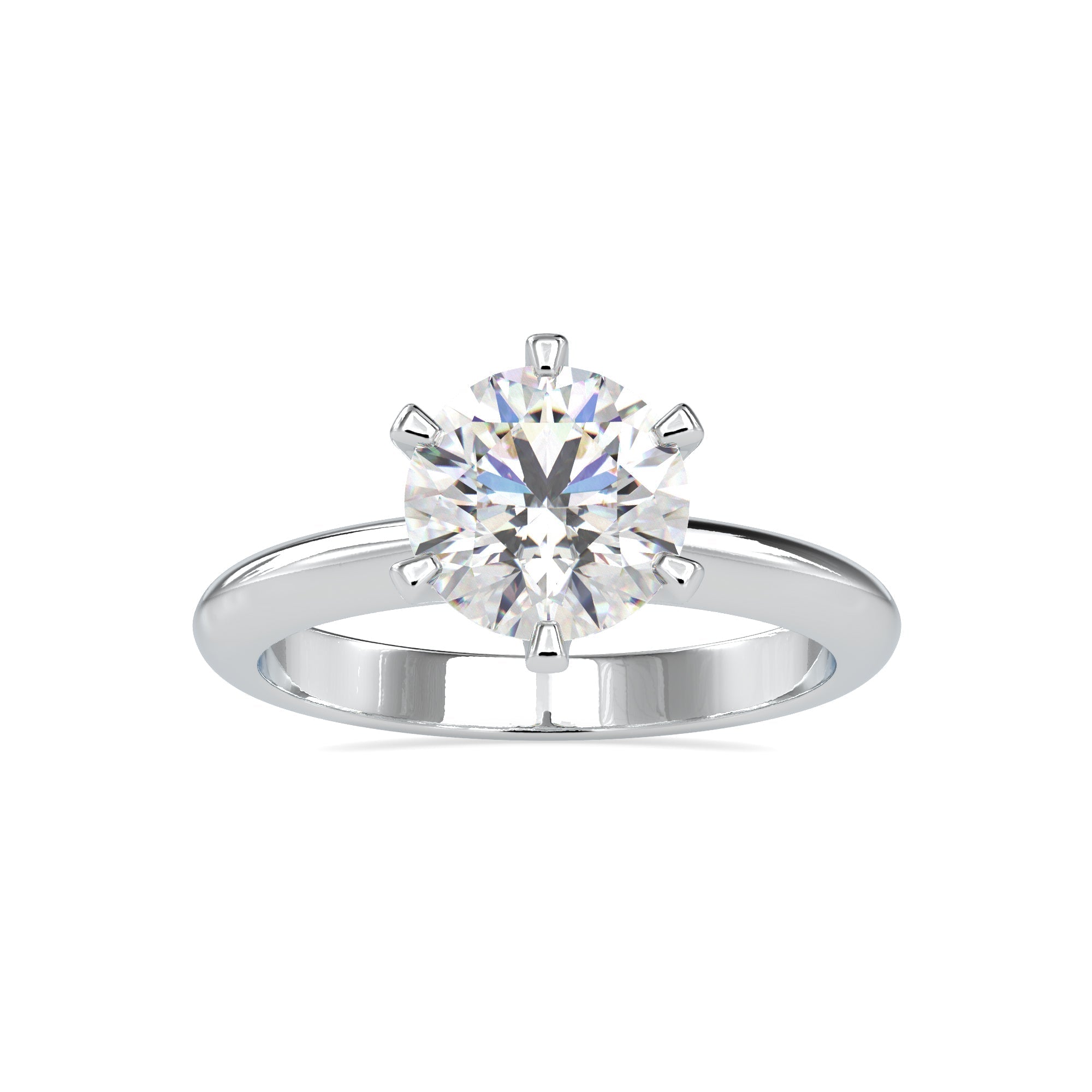 1-Carat Lab Grown Solitaire Platinum Engagement Ring JL PT LG G 0174-B