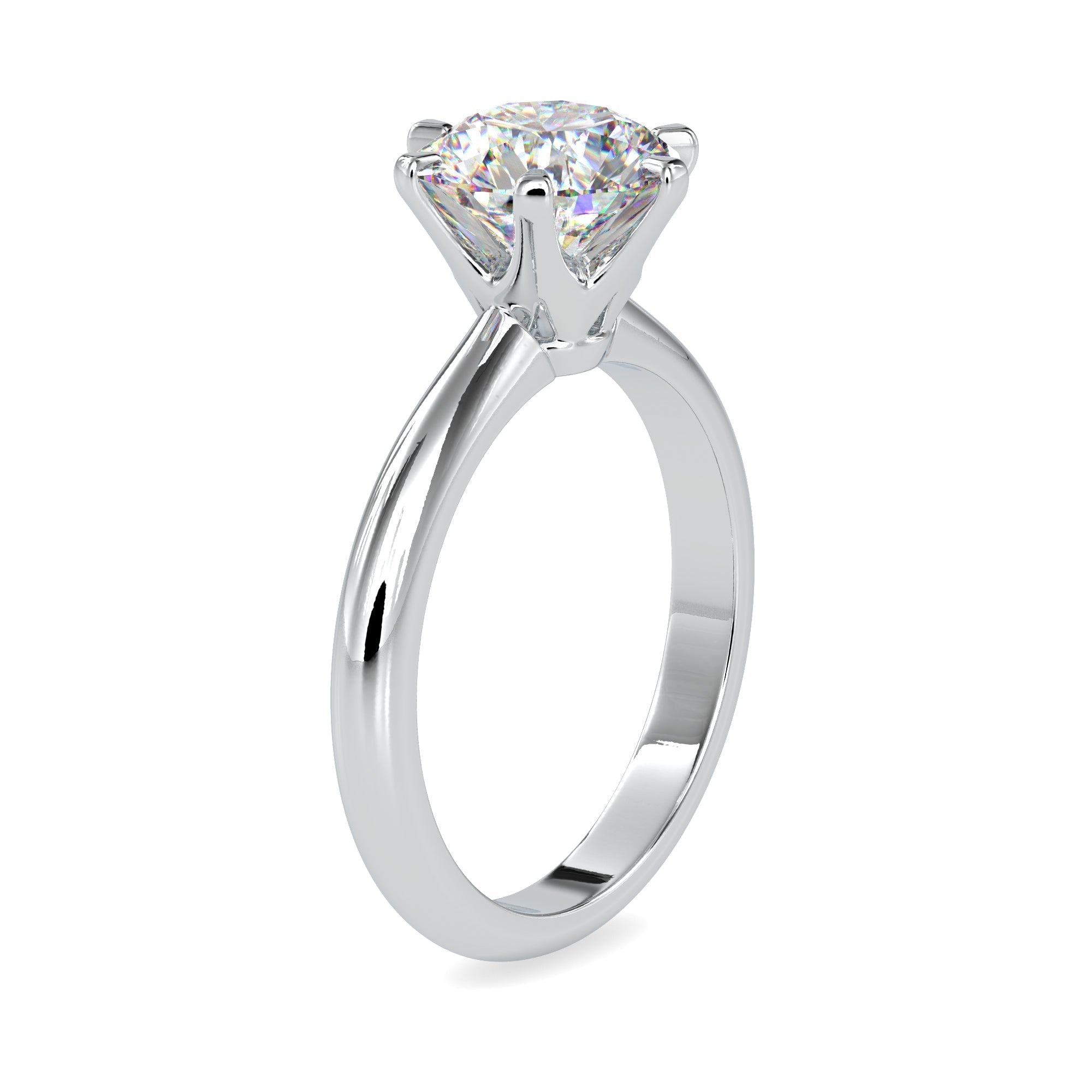 1-Carat Lab Grown Solitaire Platinum Engagement Ring JL PT LG G 0174-B