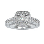 Load image into Gallery viewer, Designer Platinum Halo Ring for Women with JL PT R US-0001
