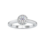 Load image into Gallery viewer, 2-Carat Lab Grown Solitaire Single Halo Diamond Platinum Engagement Ring JL PT LG G 0200-D
