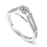 Load image into Gallery viewer, 50-Pointer Lab Grown Solitaire Diamond Split Shank Platinum Ring JL PT LG G 1177
