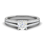 Load image into Gallery viewer, 1-Carat Solitaire Diamond Split Shank Platinum Ring JL PT RP RD 163-C
