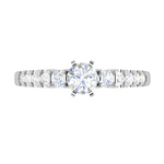 Load image into Gallery viewer, 50-Pointer Lab Grown Solitaire Platinum Shank Diamond Engagement Ring JL PT LG G WB5964E
