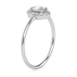 Load image into Gallery viewer, 50-Pointer Oval Cut Solitaire Platinum Halo Diamond Ring JL PT 0626-A   Jewelove.US
