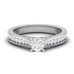 Load image into Gallery viewer, 1-Carat Lab Grown Solitaire Diamond Shank Platinum Ring JL PT RP RD LG G 143-B
