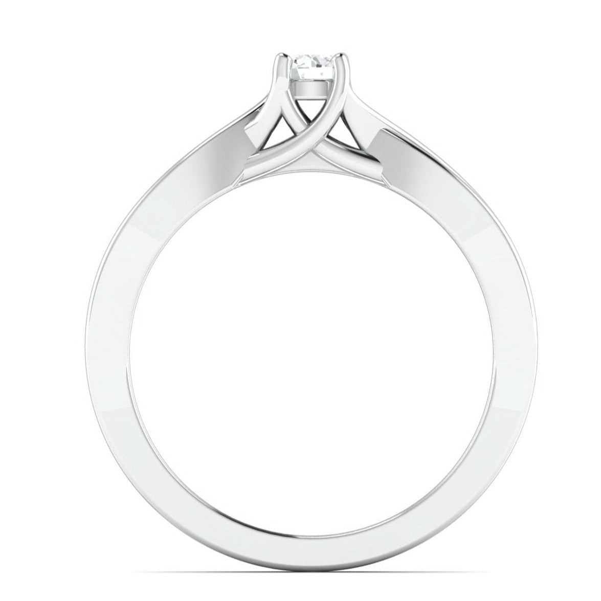 Pointer Classic 4 Prong Solitaire Ring made in Platinum JL PT 676