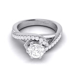 Load image into Gallery viewer, Curvy Platinum 1-Carat Lab Grown Solitaire Engagement Ring for Women JL PT LG G-110-C   Jewelove.US
