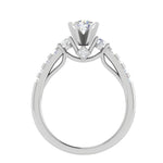 Load image into Gallery viewer, 50-Pointer Solitaire Platinum Shank Diamond Engagement Ring JL PT WB5964E-A
