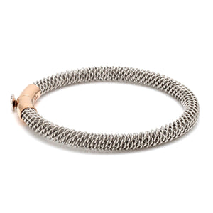 Platinum & Rose Gold Bracelet for Men JL PTB 1087