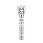 Load image into Gallery viewer, 50-Pointer Solitaire Diamond Split Shank Platinum Ring JL PT RP RD 182-A
