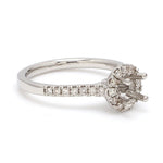 Load image into Gallery viewer, Diamond Halo &amp; Shank Platinum Ring Mounting for Solitaire JL PT 671-M
