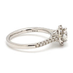 Load image into Gallery viewer, 40-Pointer Platinum Solitaire Engagement Ring with Diamond Halo &amp; Shank JL PT 671
