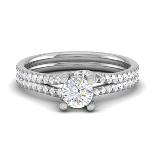 70-Pointer Solitaire Diamond Split Shank Platinum Ring JL PT RP RD 182-B