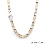 Load image into Gallery viewer, 5mm Platinum + 18K Rose Gold Double Side Chain for Men JL PT CH 1322
