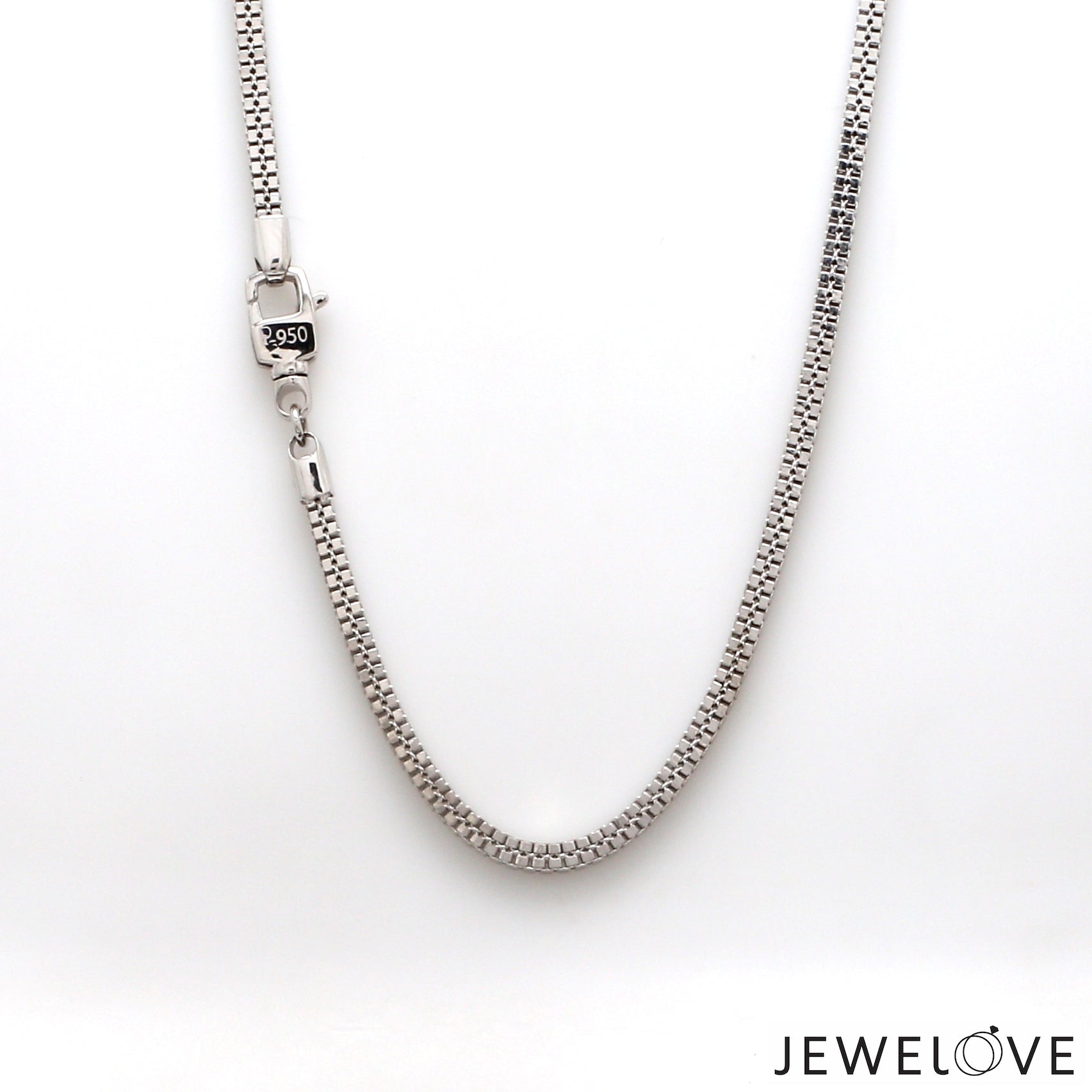 Platinum Double Box Chain for Men JL PT CH 1194   Jewelove.US