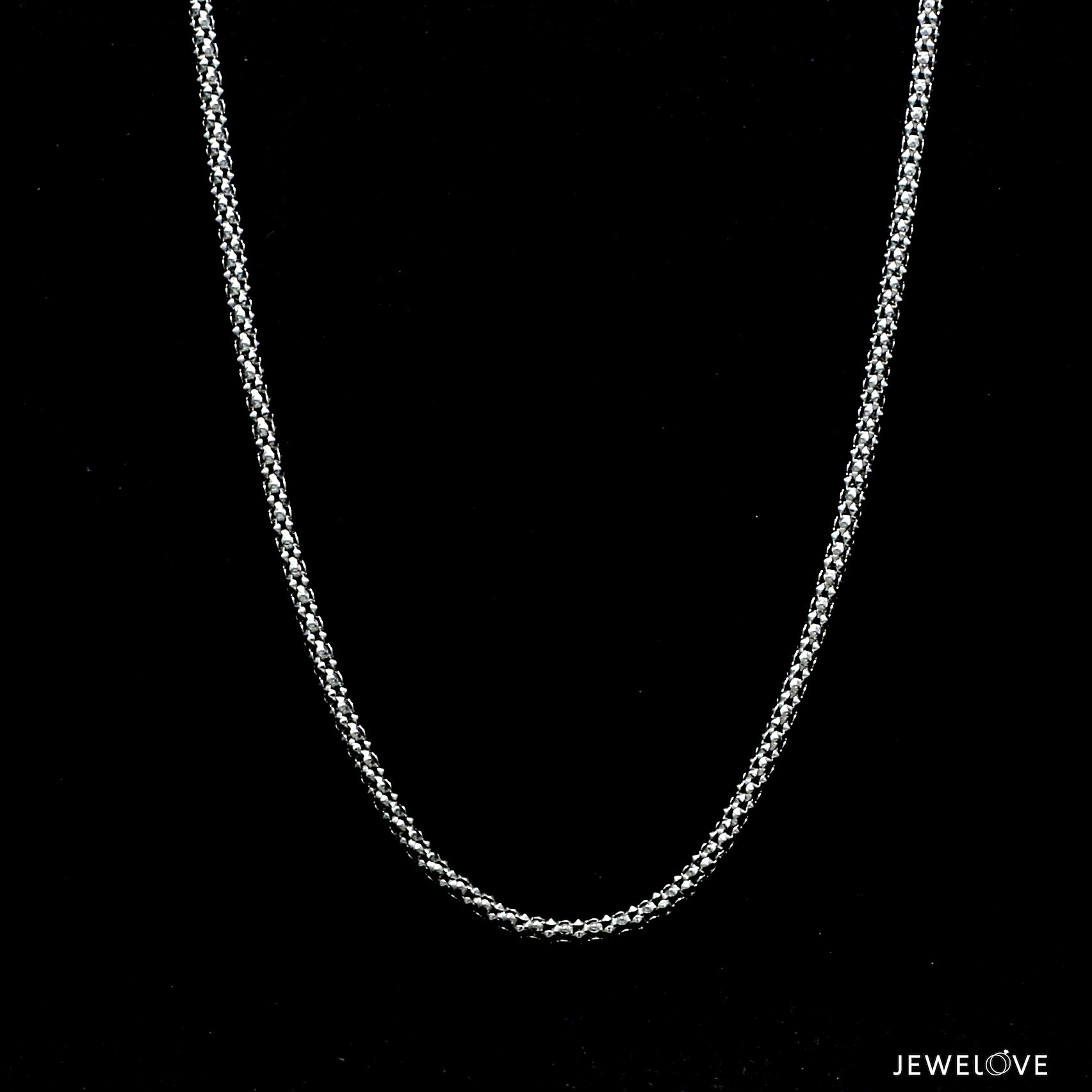 2.25mm PopCorn Platinum Chain JL PT CH 1004   Jewelove.US