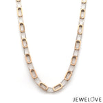 Load image into Gallery viewer, 5mm Platinum + 18K Rose Gold Double Side Chain for Men JL PT CH 1322
