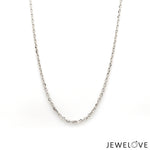 Load image into Gallery viewer, 2mm Platinum Japanese Shine Cut Cable Chain for Women JL PT CH 1254   Jewelove.US
