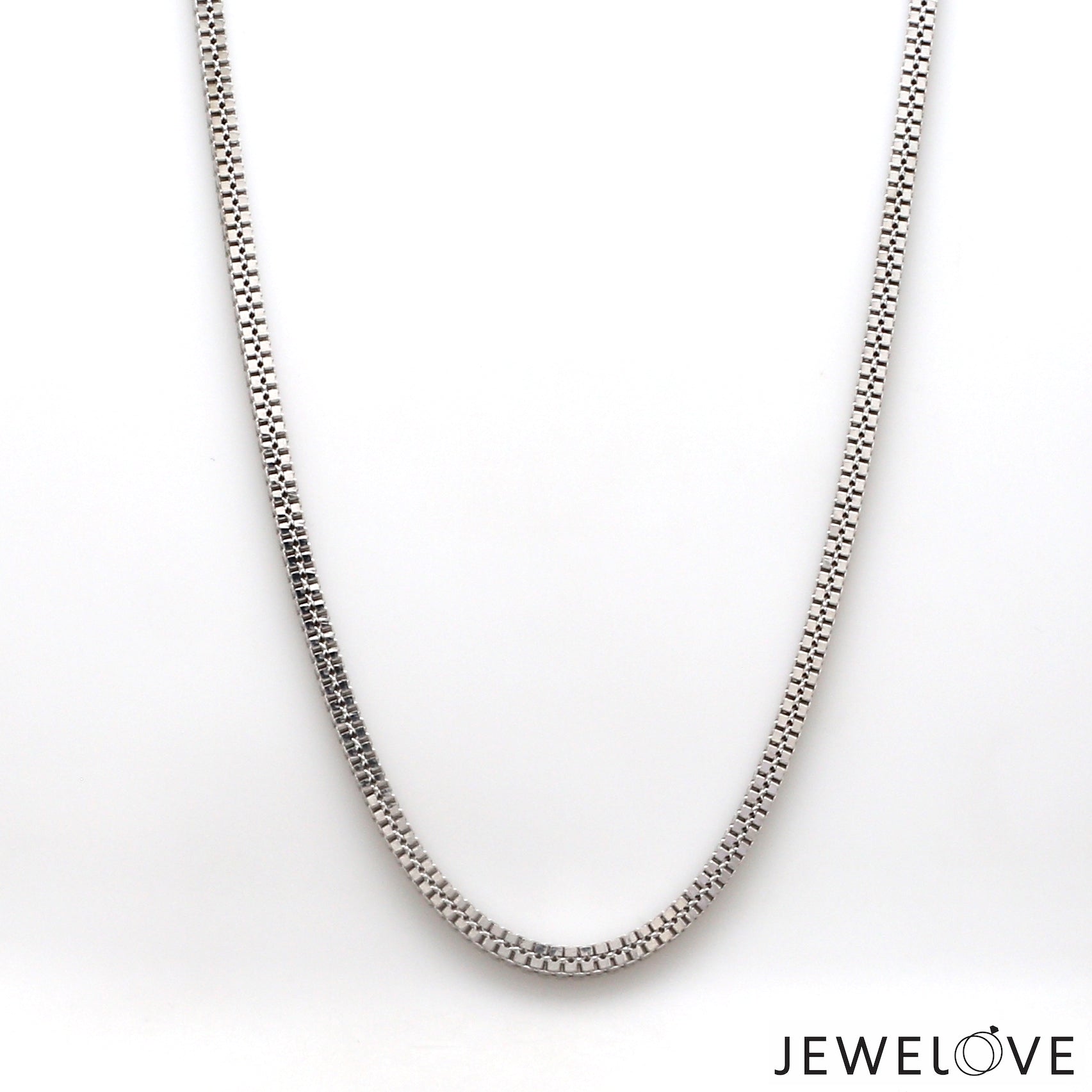 Platinum Double Box Chain for Men JL PT CH 1194   Jewelove.US