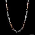 Load image into Gallery viewer, 4.5mm  Platinum Rose Gold Links Chain for Men JL PT CH 1153R
