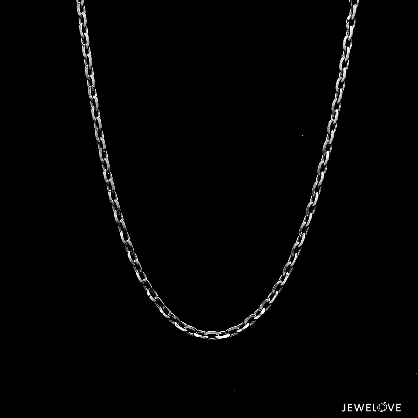 2mm Platinum Japanese Shine Cut Cable Chain for Women JL PT CH 1254   Jewelove.US