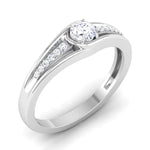 Load image into Gallery viewer, 0.20 cts. Solitaire Platinum Diamond Shank Engagement Ring JL PT 6999
