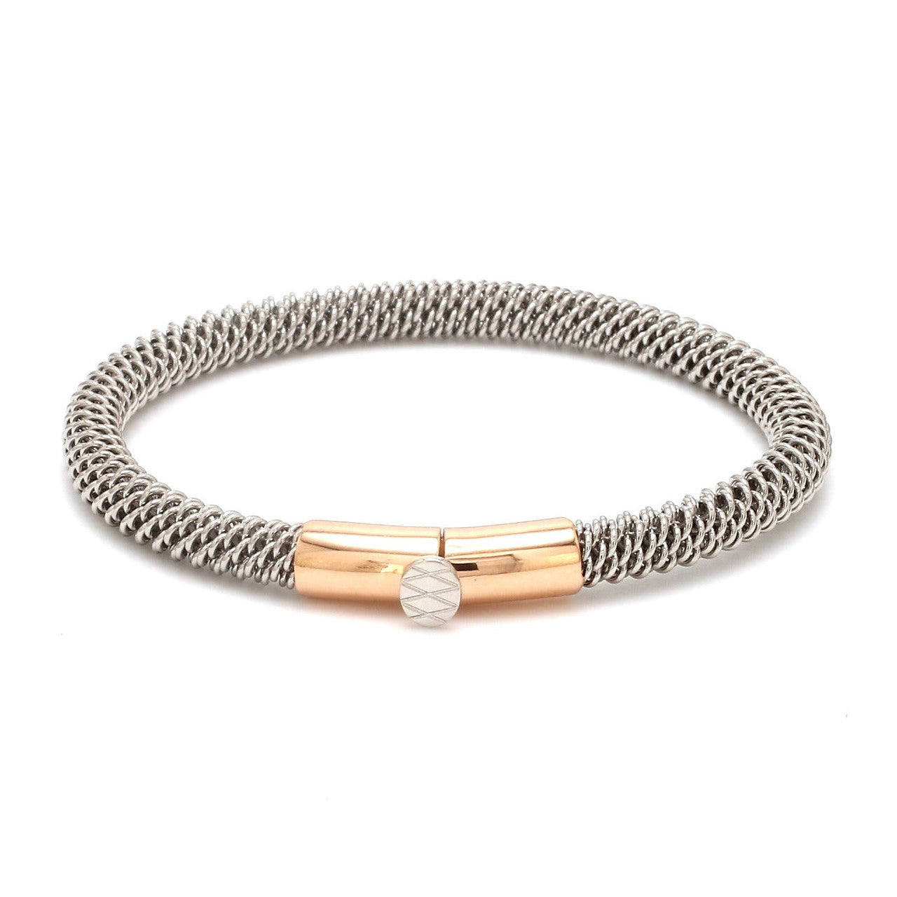 Platinum & Rose Gold Bracelet for Men JL PTB 1087