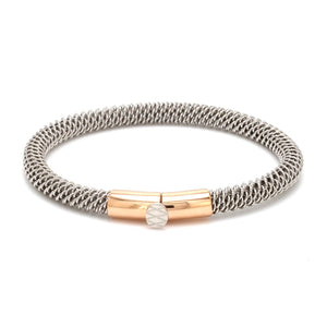 Platinum & Rose Gold Bracelet for Men JL PTB 1087